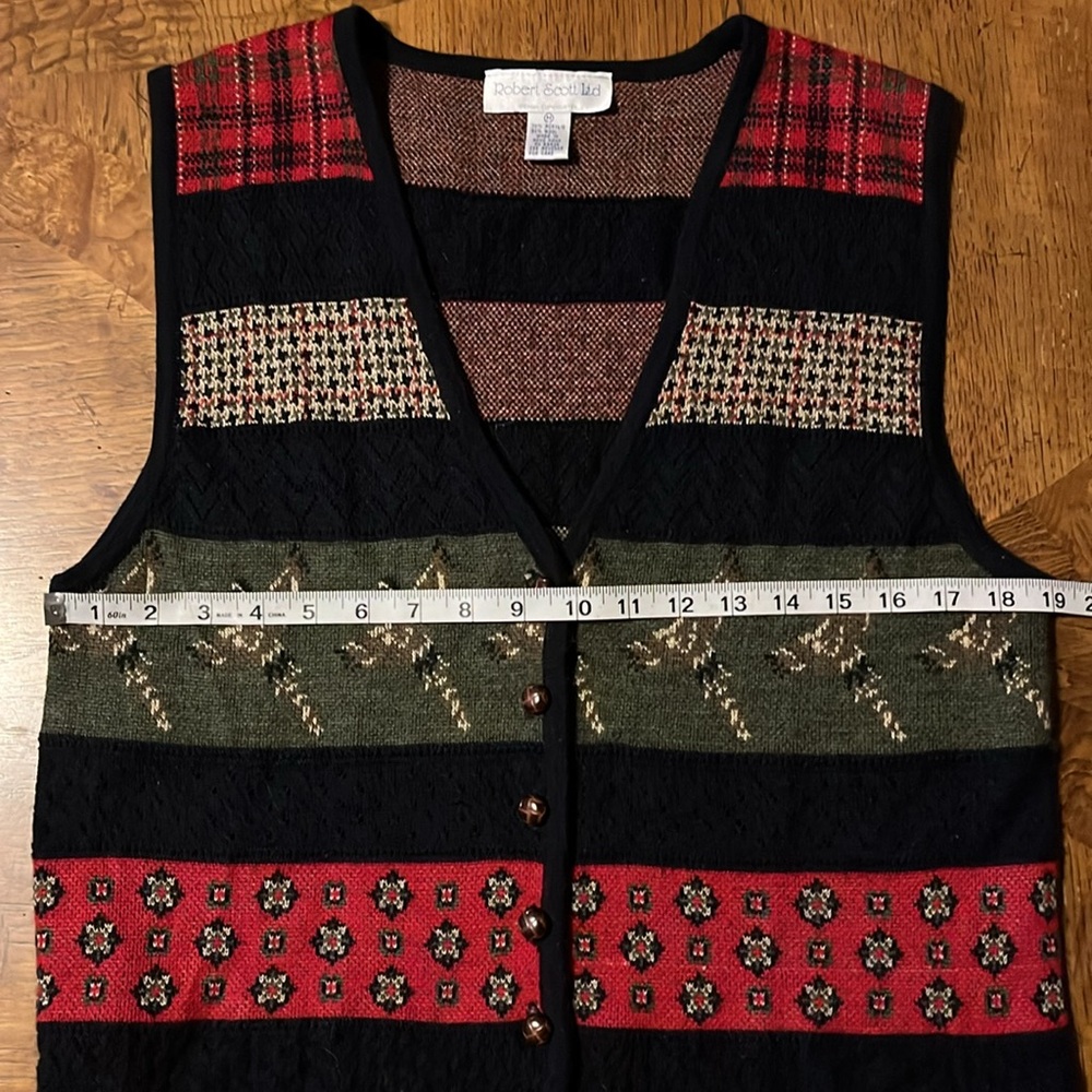 Vintage Robert Scott Size Medium Buttoned Sweater… - image 7